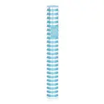 Round Grooved Mezuzah Case, Light Blue