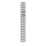 Round Grooved Mezuzah Case, Gray