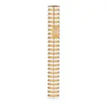 Round Grooved Mezuzah Case, Gold
