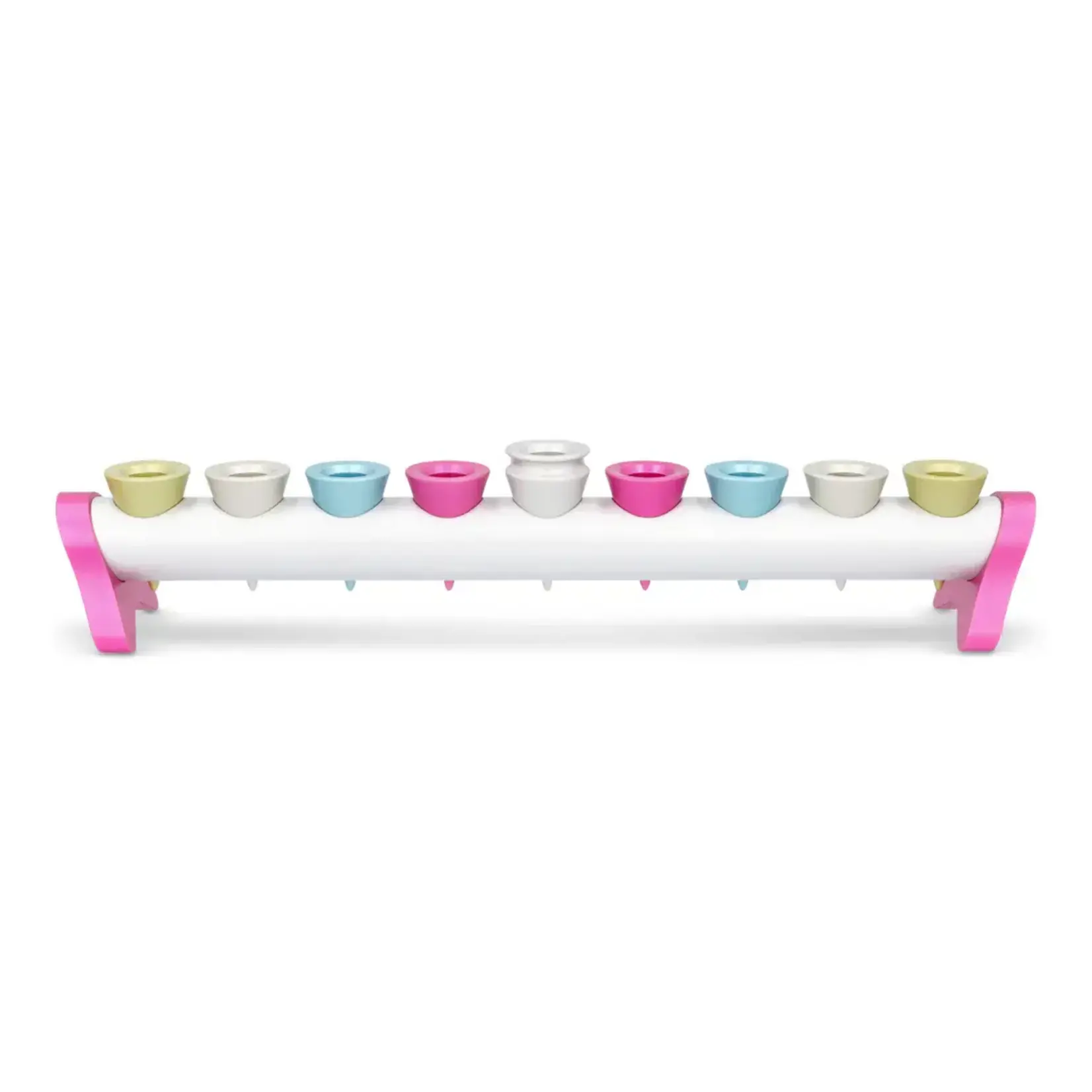 Modular Cone Design Chanukah Menorah, Multicolour