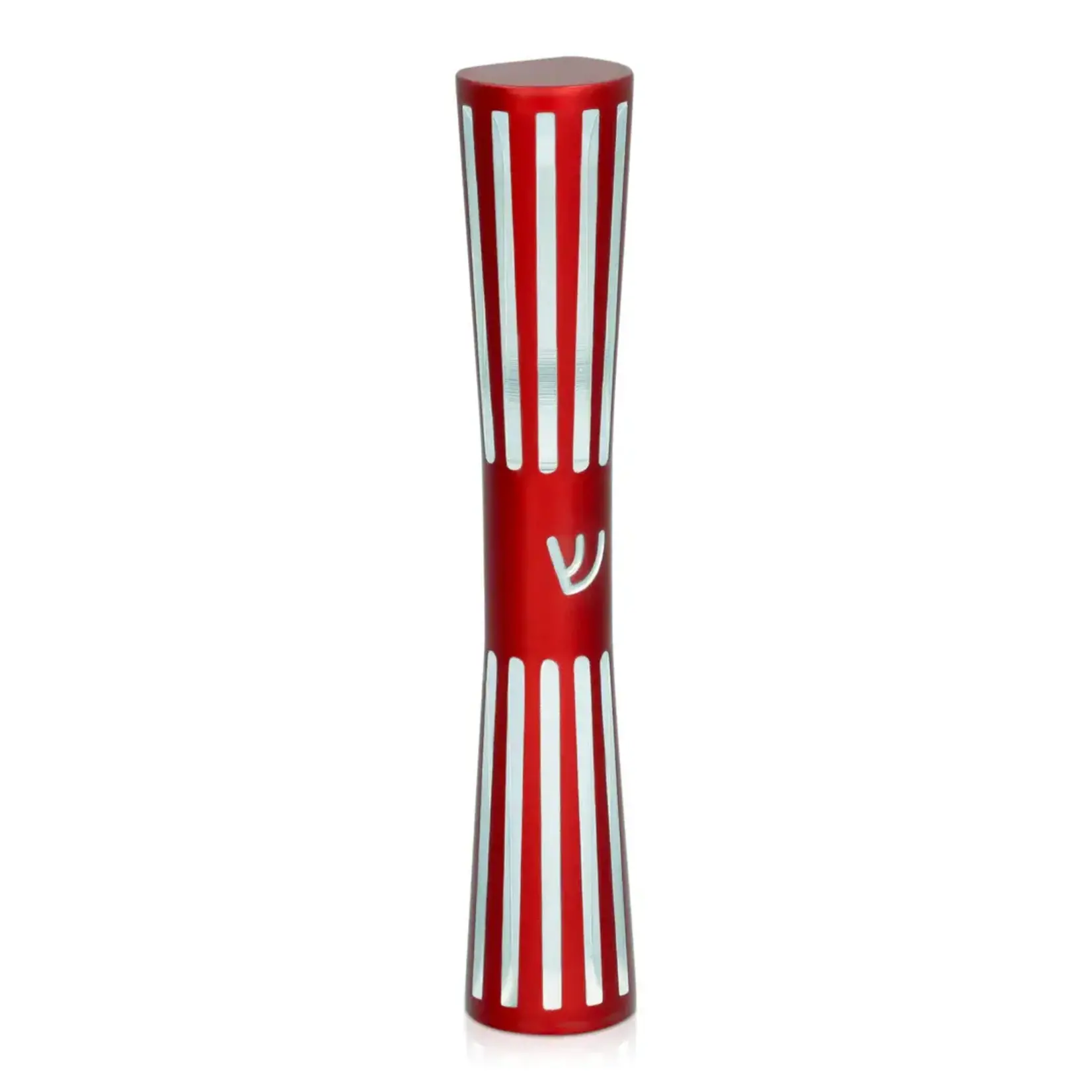 Fluted Mezuzah Case, Red