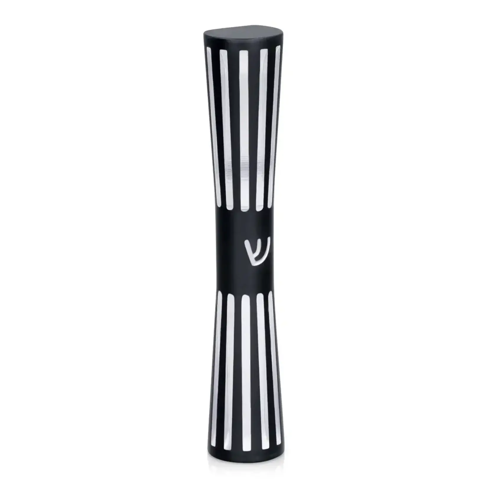 Fluted Mezuzah Case, Black