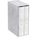 2-Volume Machzor Set, Hebrew/English, Mid Size, Ashkenaz, Faux Leather, White