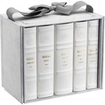 5-Volume Machzor Set, Hebrew/English, Mid Size, Ashkenaz, Faux Leather, White
