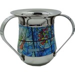 Stainless Steel Washing Cup with Chagall Windows Epoxy Décor