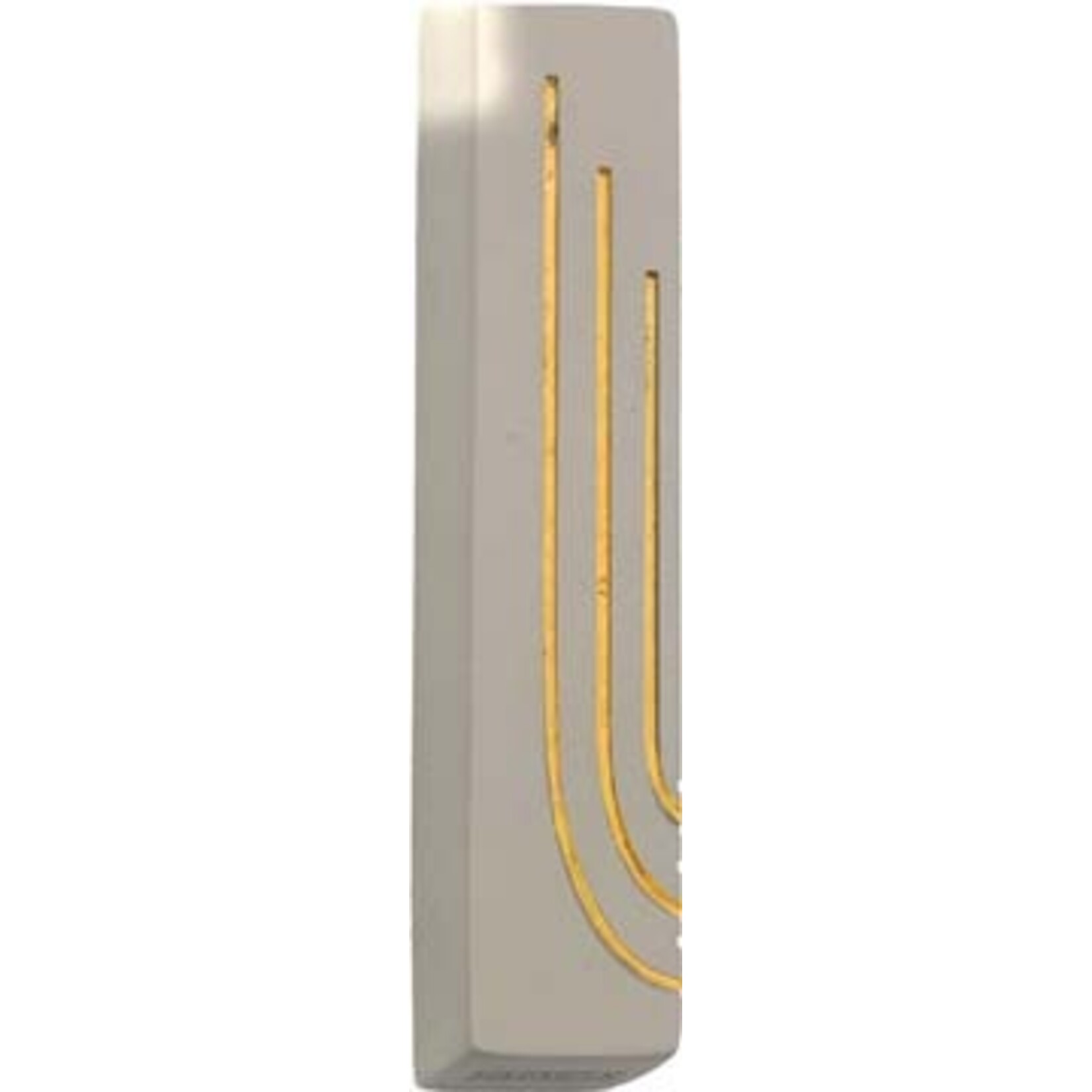 Mezuzah Case, Concrete/Stone Terazzo, 8 cm, Grey with Gold