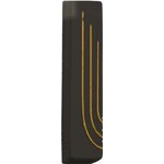 Mezuzah Case, Concrete/Stone Terazzo, 8 cm, Black with Gold