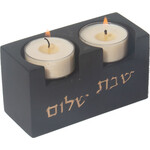 Candlesticks, Concrete/Stone Terazzo, Small, Charcoal