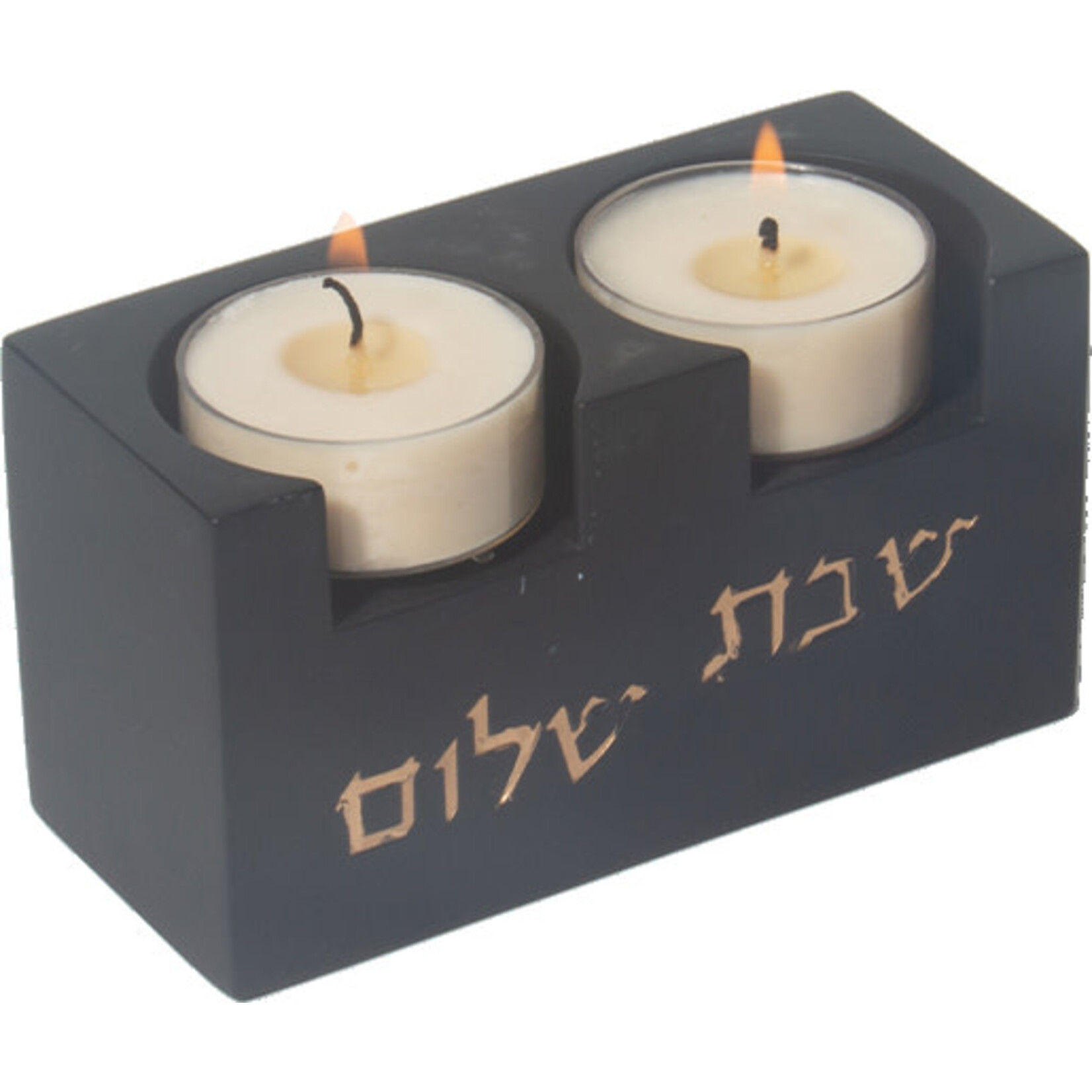 Candlesticks, Concrete/Stone Terazzo, Small, Charcoal