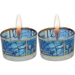 Glass Tealight Candle Holders, Chagall Windows Design