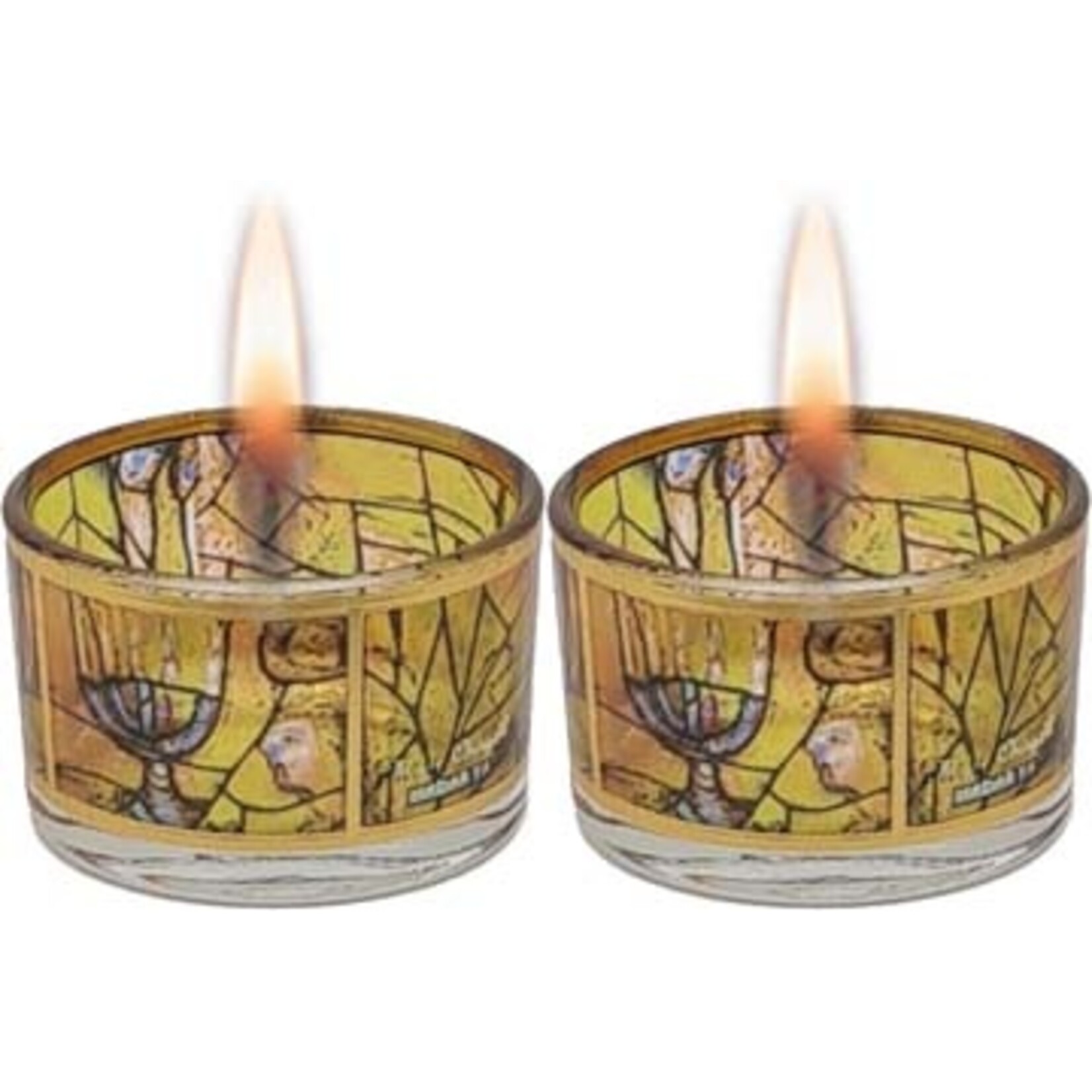 Glass Tealight Candle Holders, Chagall Windows Design