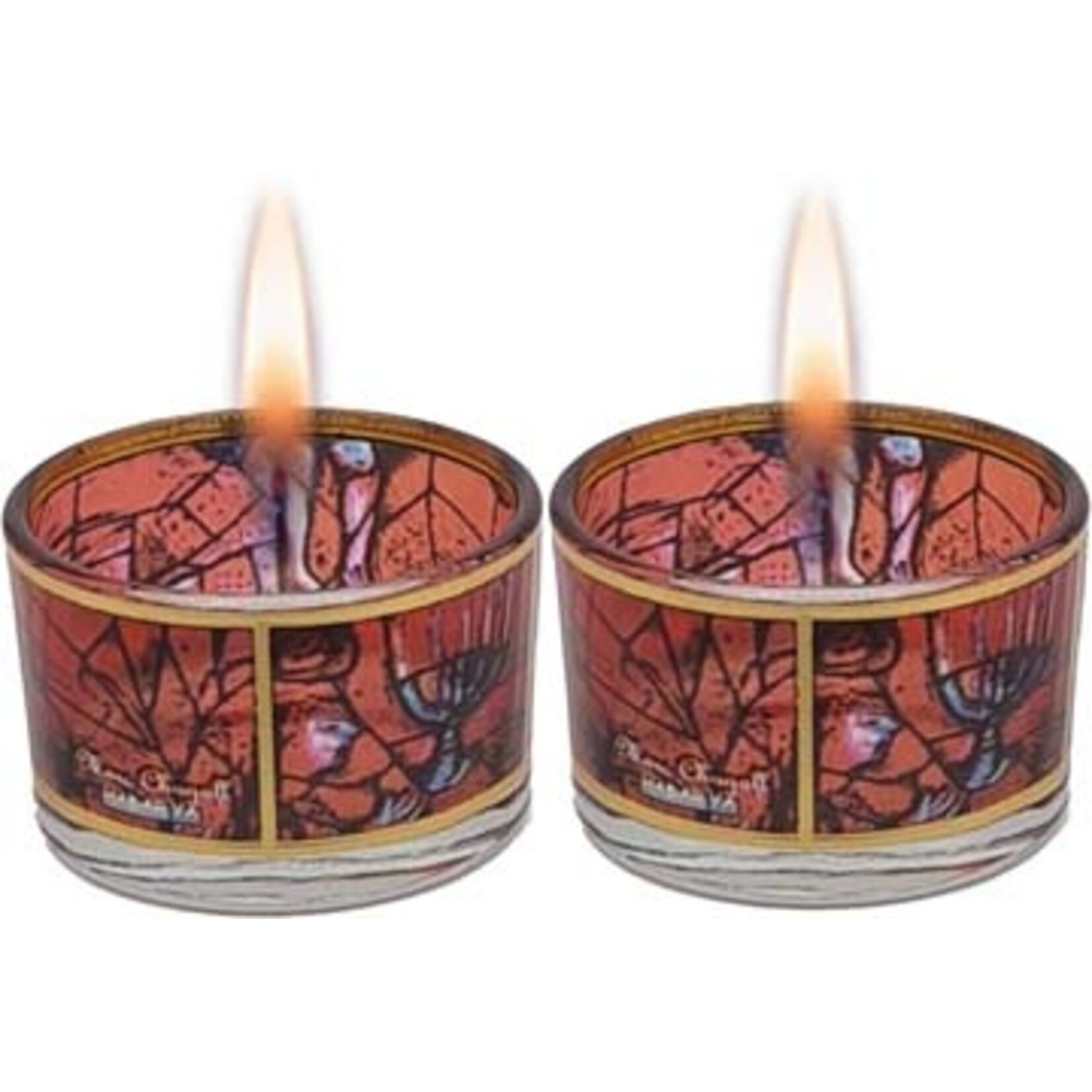 Glass Tealight Candle Holders, Chagall Windows Design