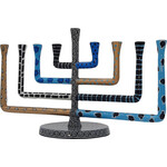 Menorah with Handpainted Design, Blue