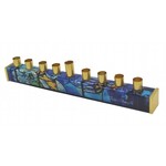 Strip Menorah, Chagall Windows, Blue