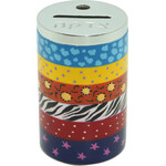 Aluminum Tzedakah Box with Handpainted Design, Burgundy