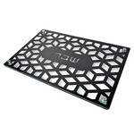 Acrylic and glass Challah Tray, glossy black, 38 x 28cm