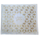 Beige 3D Velvet Challah Cover 40x50 cm