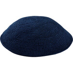 Knitted D.M.C Kippah 20cm - Navy