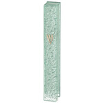 Glass Mezuzah with Silicon Cork 7 cm - "Bubbles" Design