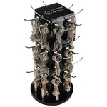 Metal Keychain with Stone Inlay