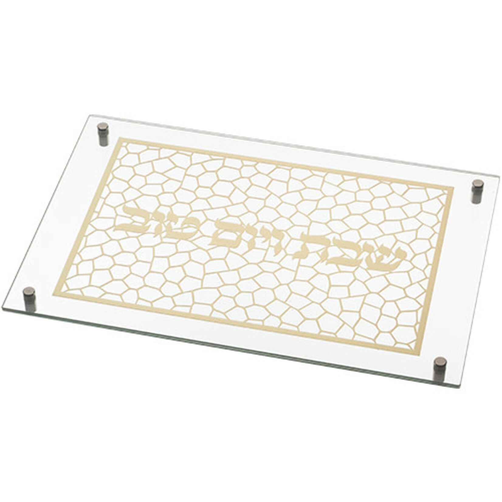 Gold Glass Challah Board 45*30 cm