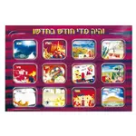 Laminated Sukkah Poster, Jewish Months, 20x28 inches