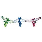 Foil Garland, 5 foot, Multicolour Grape Clusters