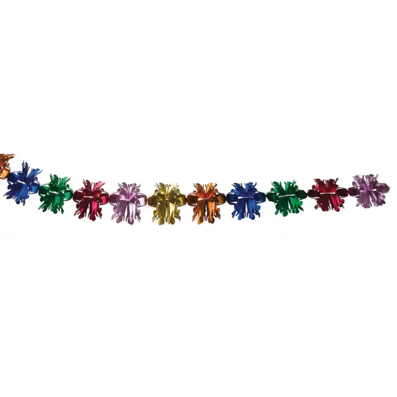 Foil Garland, 12 foot, Multicolour Stars