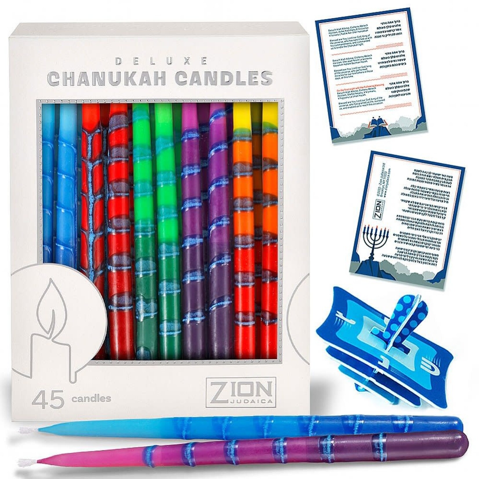 Premium Hand Made Beeswax Hanukkah Candles - Dripped in Luxury