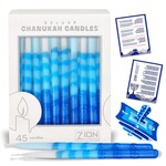 Deluxe Hanukkah Candles Blue elegance - Glacier Breeze