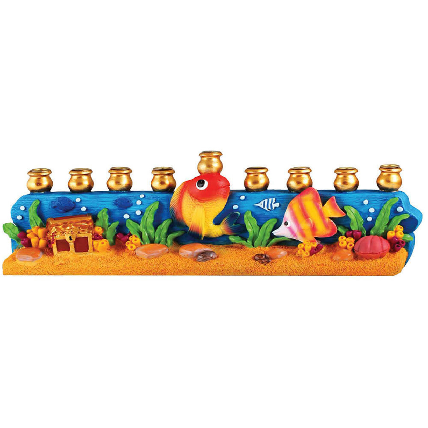 Poly Resin Sea-Life Menorah