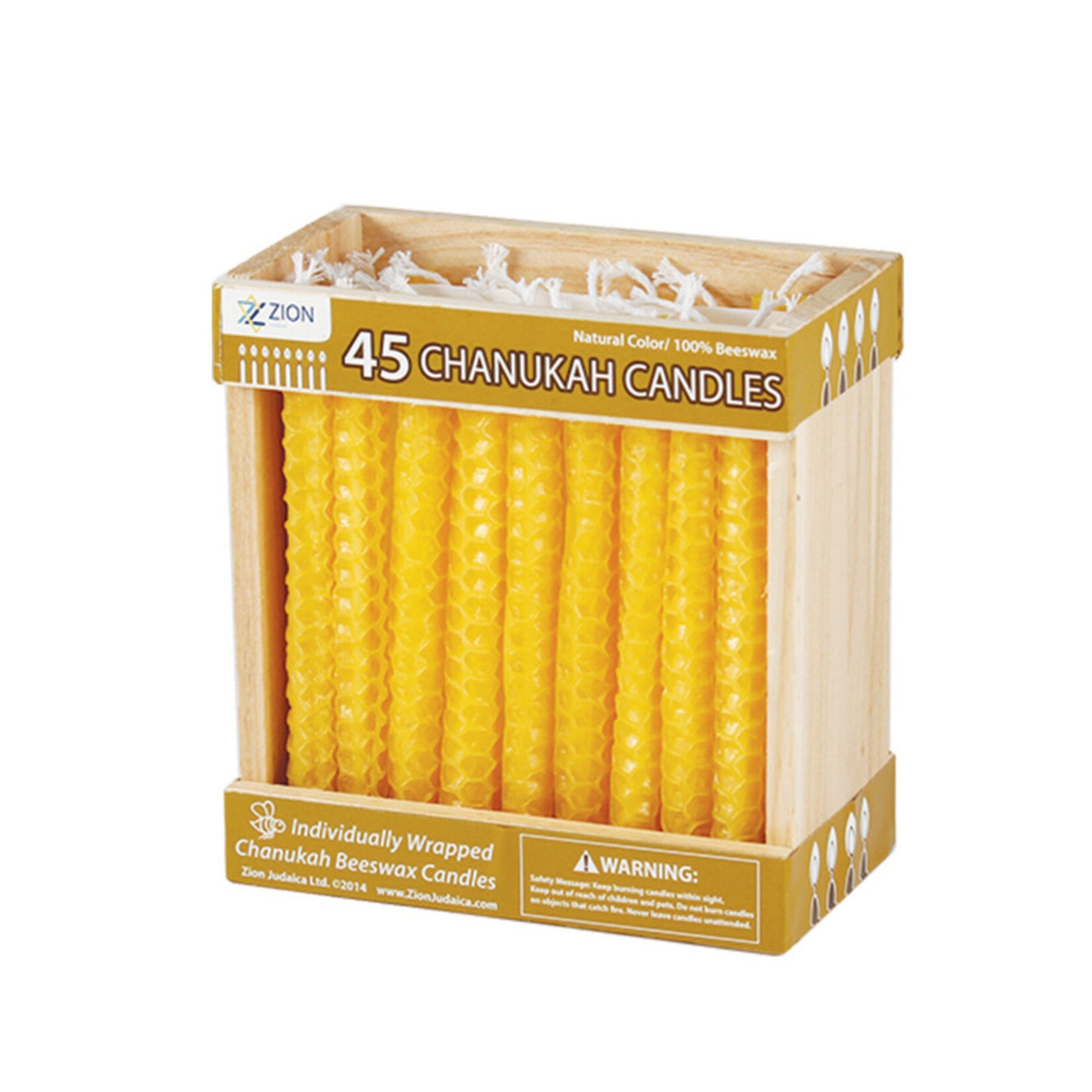 Cream White Honeycomb Beeswax Hanukkah Candles