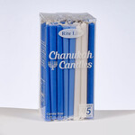 Deluxe Chanukah Candles-Assorted Blue/White