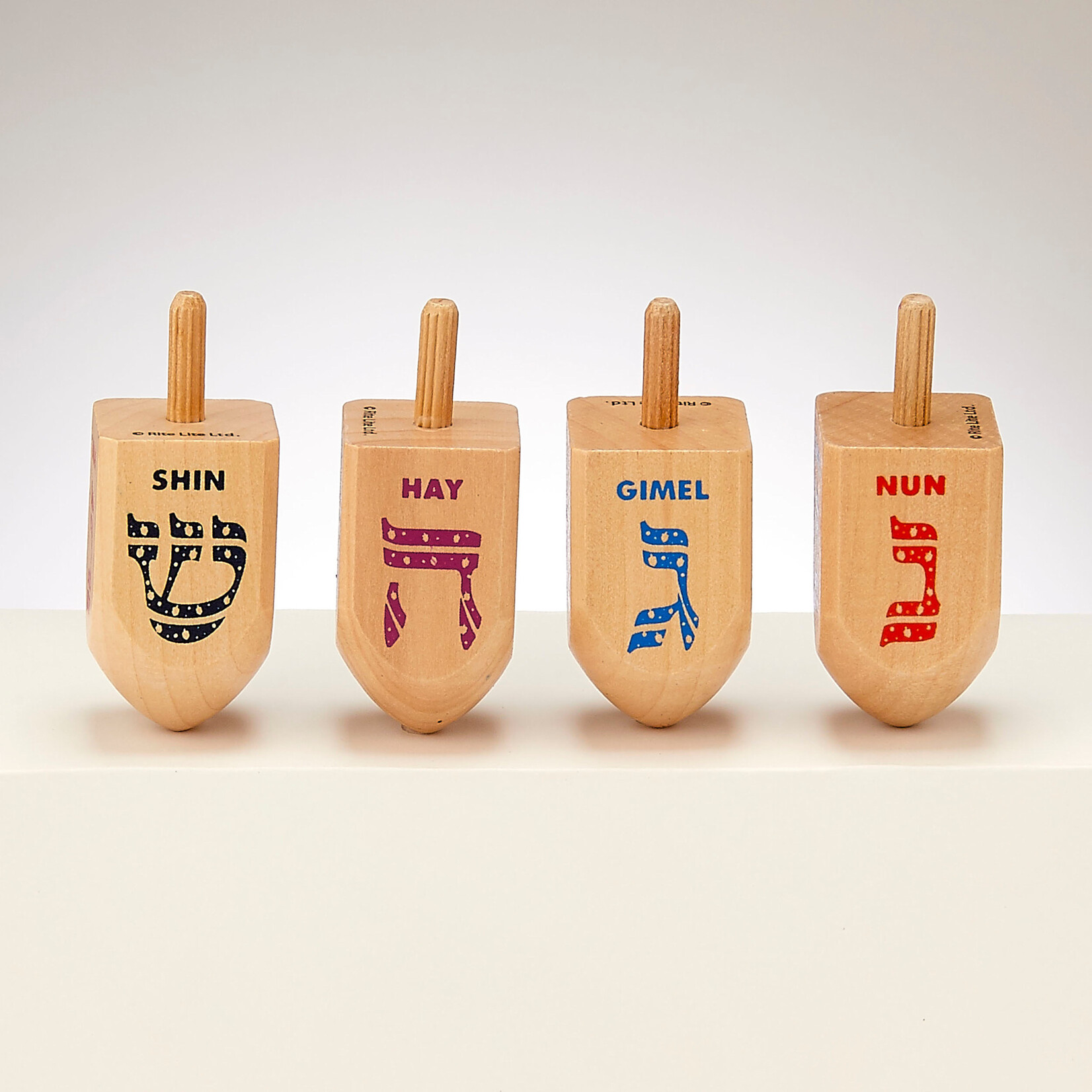 Large Natural Wood Dreidels