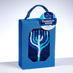 Chanukah Socks With Fuzzy Menorah, Adult Size, Gift Box