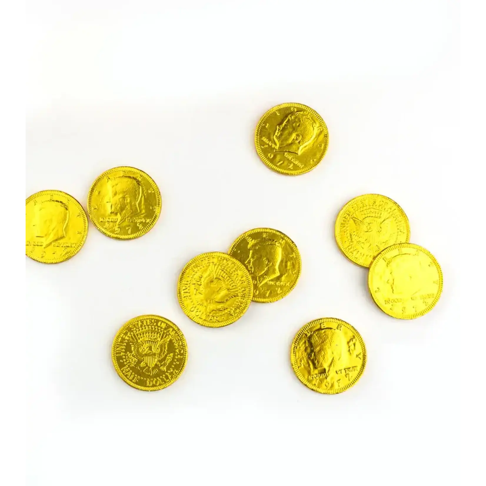 Milk Chocolate Coins, Yellow, 1lb