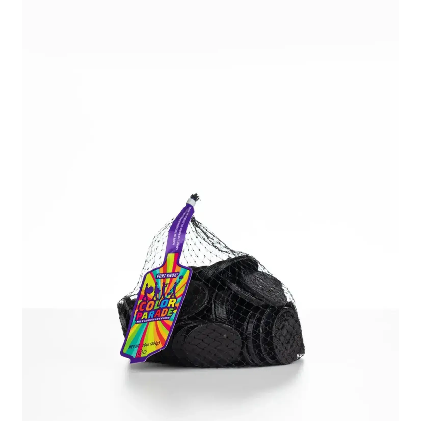 Milk Chocolate Coins, Black, 1lb