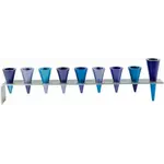 Cones Menorah, Aluminum, Shades of Blue