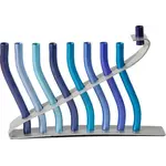 Aluminum Menorah, Blue