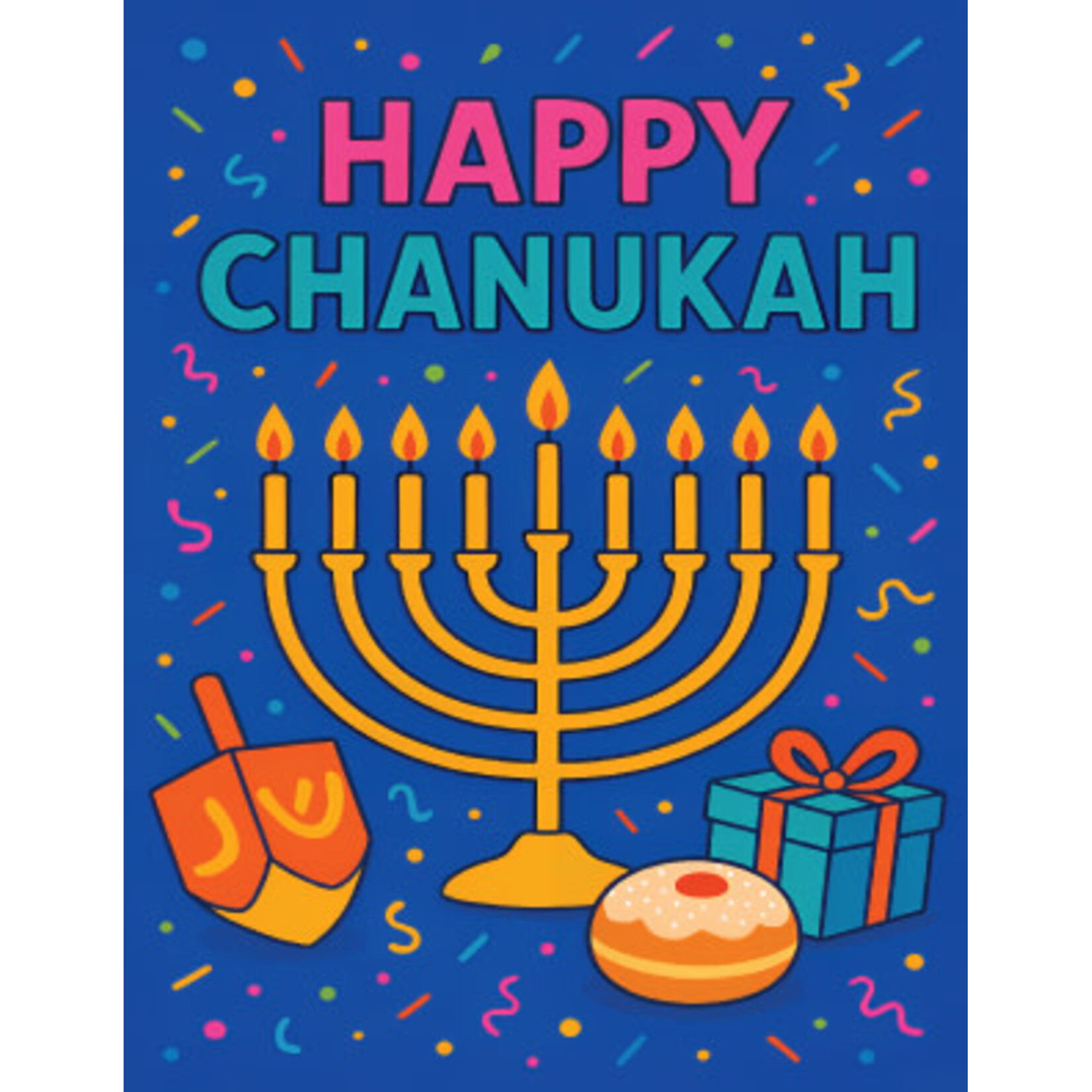 Chanukah Greeting Card, 8-Pack