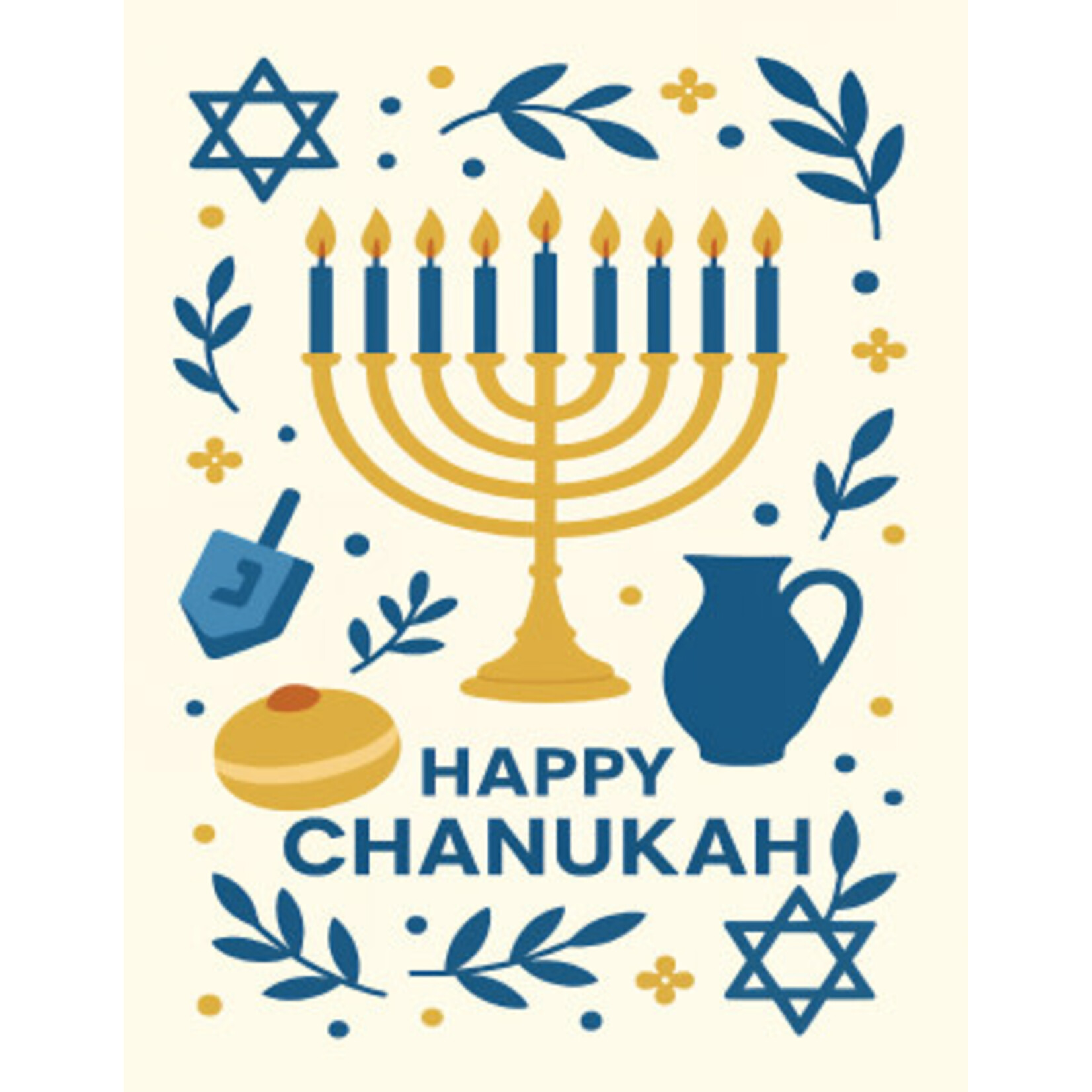 Chanukah Greeting Card, 8-Pack