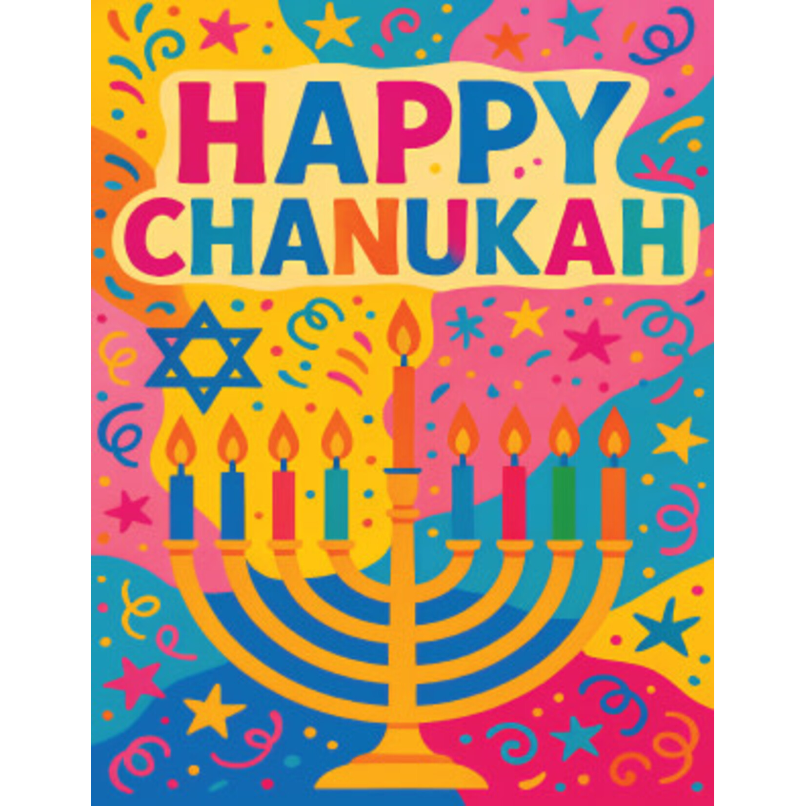 Chanukah Greeting Card, 8-Pack
