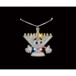 Light Up Menorah Necklace