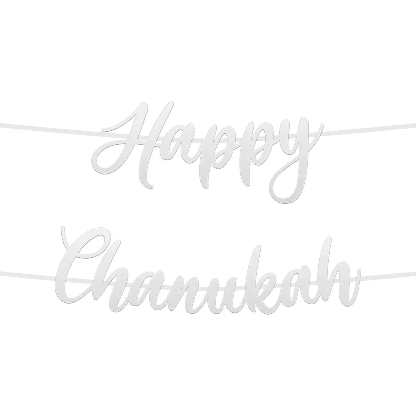 Happy Chanukah Bunting Silver