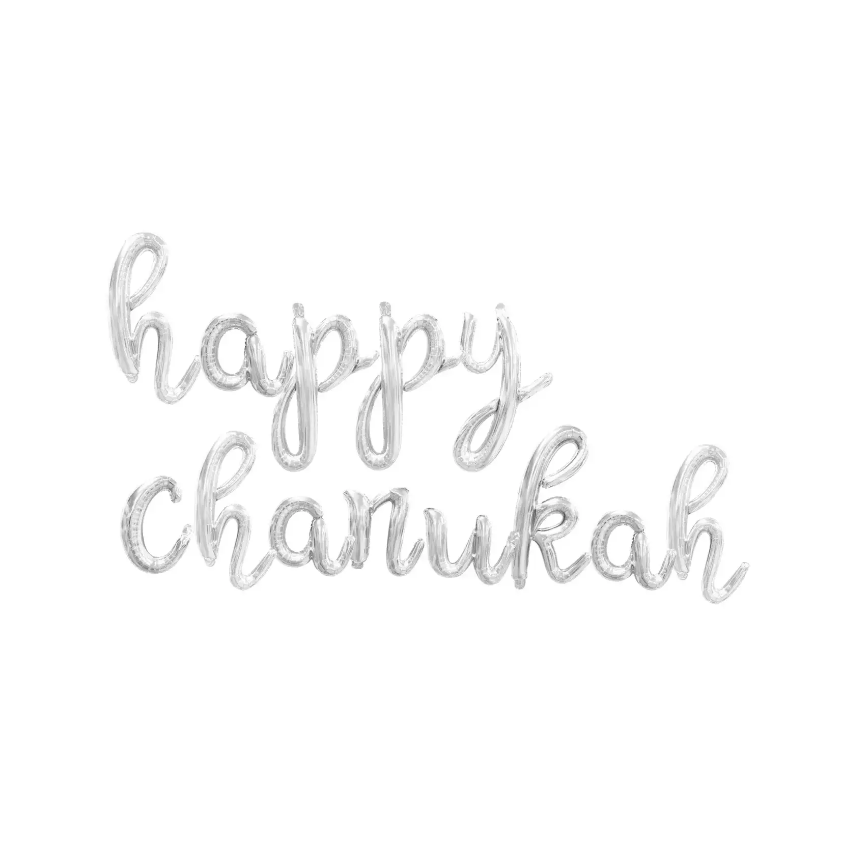 Happy Chanukah Balloon Silver Script