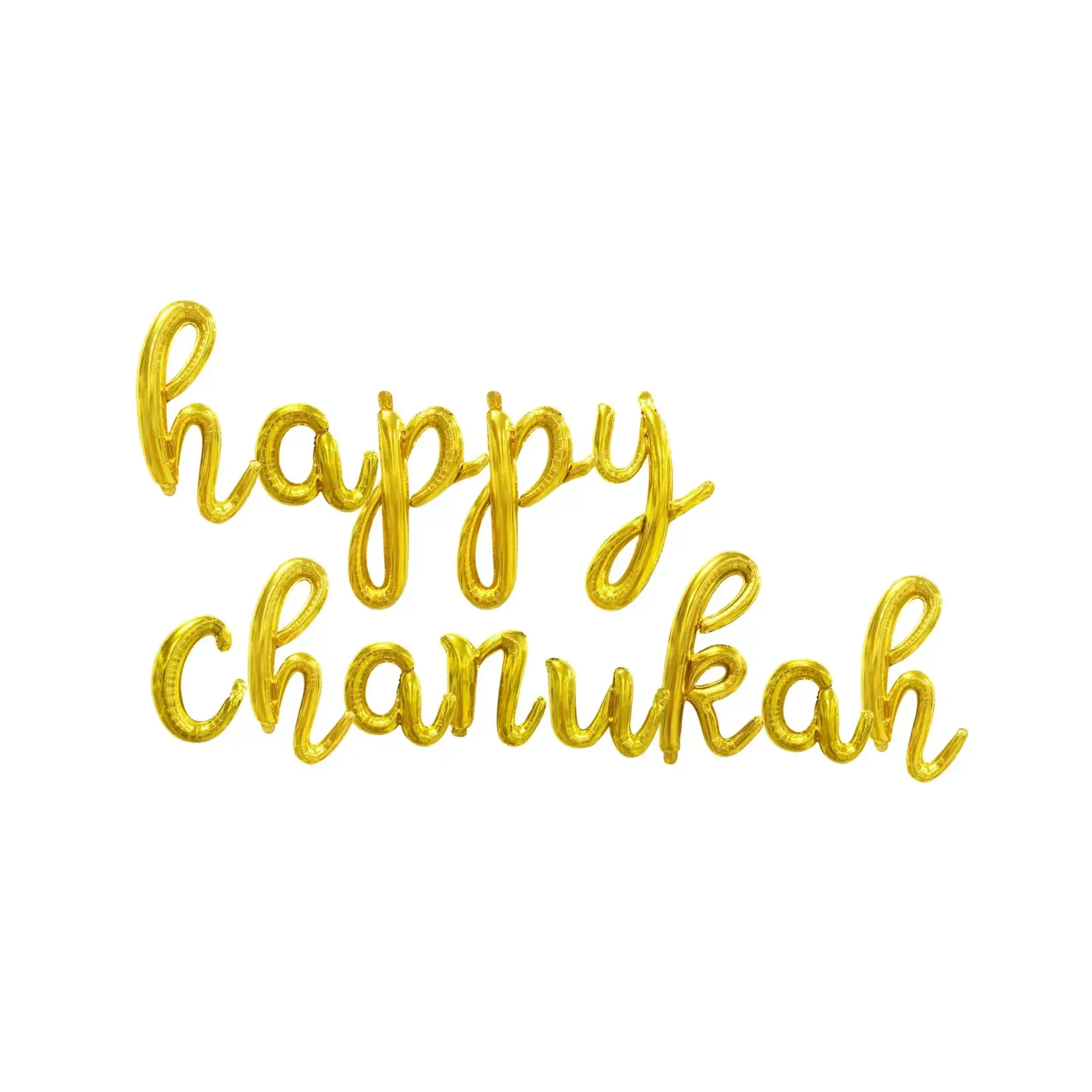Happy Chanukah Balloon Gold Script
