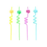 Dreidel Confetti Chanukah Straws