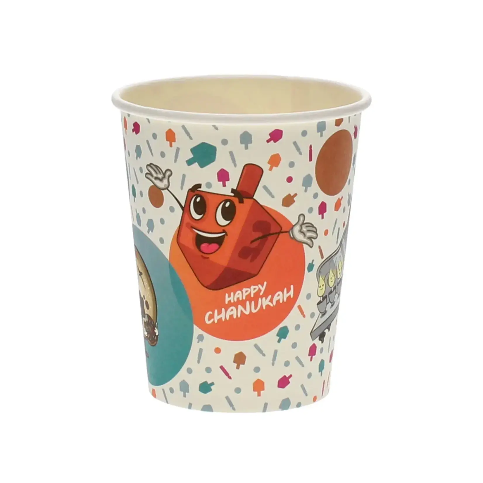 Chanukah Paper Cups - Yiddish