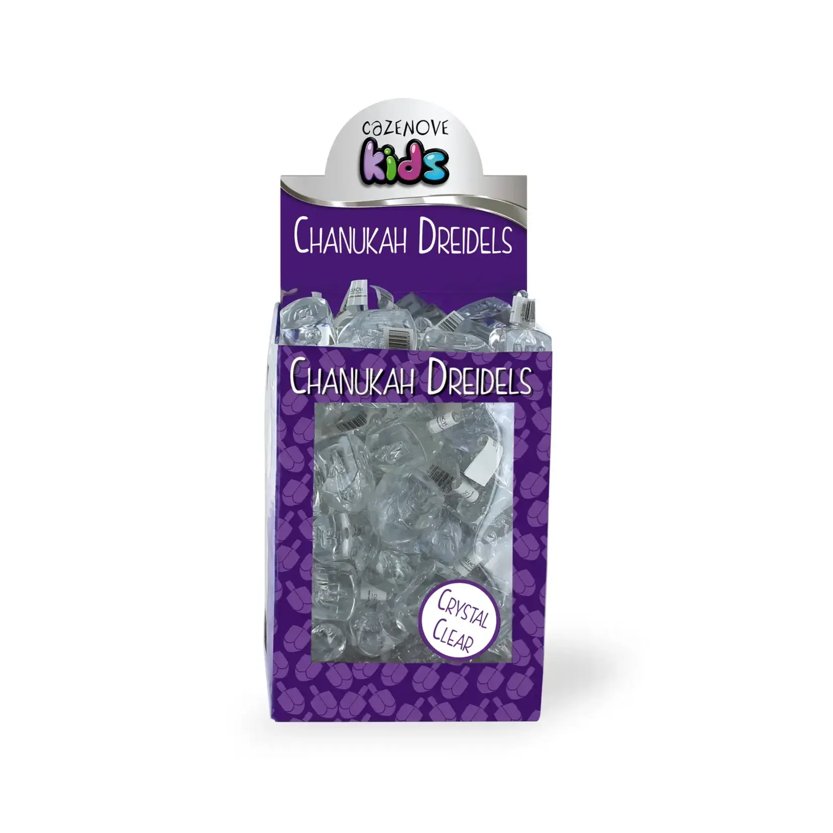Box of 100 Crystal Clear Dreidels