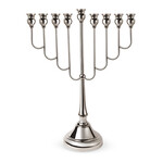 Metal Menorah Silver 64cm